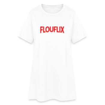 Flouflix Motif  Humour Parodie Logo - Robe T-shirt Femme - blanc - Devant