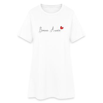 CHRISTMAS. MERRY CHRISTMAS. FIR. HAPPY NEW YEAR - Women’s T-Shirt Dress - white - Front