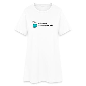 Verre complètement vide - Robe T-shirt Femme - blanc - Devant
