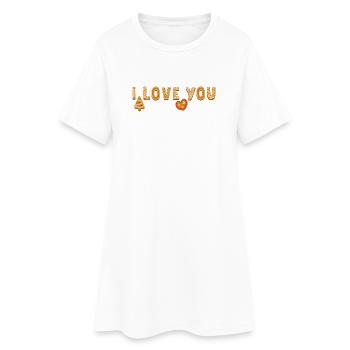 Je t’aime - Robe T-shirt Femme - blanc - Devant