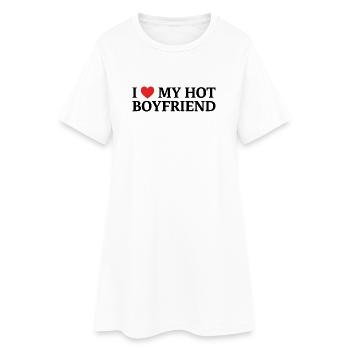 I love my hot friend - Women’s T-Shirt Dress - white - Front