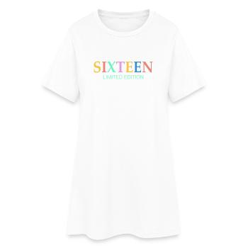 16e anniversaire Édition Limitée Vintage - Robe T-shirt Femme - blanc - Devant