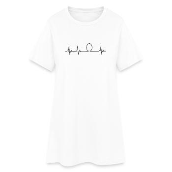Hühner Fans -  Hahn - Gockel - Küken - Ei - Frauen T-Shirt-Kleid - Weiß - Vorne
