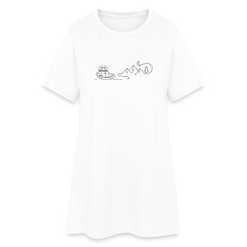 Van Life Camping Aventure en plein air - Robe T-shirt Femme - blanc - Devant