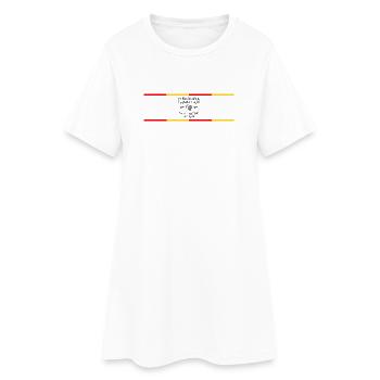 Un Jour Les Audois Domineront Le Monde Mais Pas... - Robe T-shirt Femme - blanc - Devant
