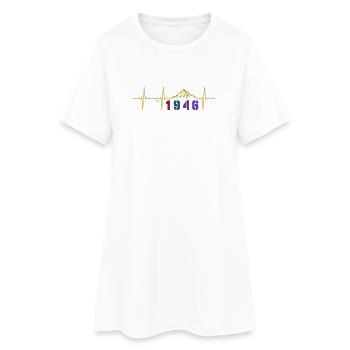 Vintage-Blumen 80 Jahre Achtzigjähriges Geschenk 1946 - Frauen T-Shirt-Kleid - Weiß - Vorne
