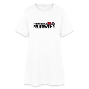 Freiwillige Feuerwehr Feuerwehrauto Feuerwehrmann - Frauen T-Shirt-Kleid - Weiß - Vorne