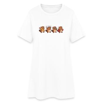 Quatuor Lernbiber - Robe T-shirt Femme - blanc - Devant