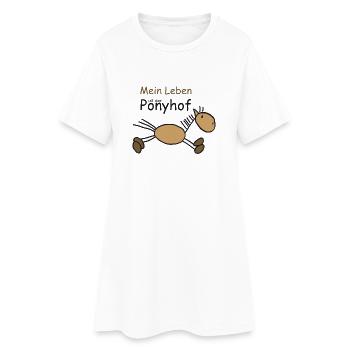 Ma vie est le poney - Robe T-shirt Femme - blanc - Devant