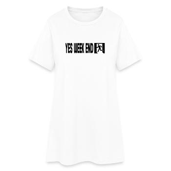 Yes week end - la délivrance des travailleurs - Robe T-shirt Femme - blanc - Devant