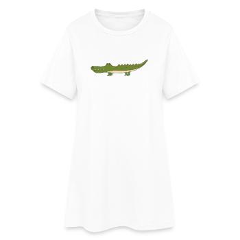 crocodile - Robe T-shirt Femme - blanc - Devant