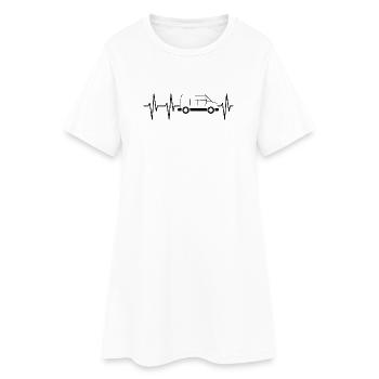 Bus Heartbeat Symbol Pulse Van Suv Illustration - Robe T-shirt Femme - blanc - Devant