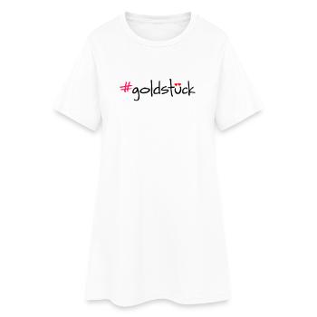 #goldstück - Frauen T-Shirt-Kleid - Weiß - Vorne