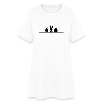 Ombre d’œuf de Pâques lapin, mouton mouton - Robe T-shirt Femme - blanc - Devant