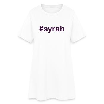 SYRAH Hashtag - Robe T-shirt Femme - blanc - Devant