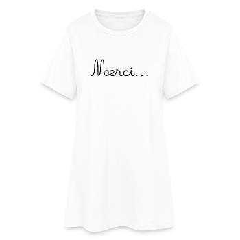 MAÎTRESSE. MAITRE. MERCI. MERCI MAÎTRESSE - Robe T-shirt Femme - blanc - Devant