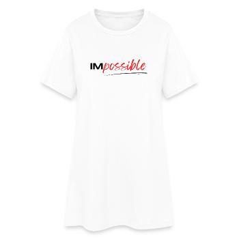 'IM possible' gift, sports motivation - Women’s T-Shirt Dress - white - Front
