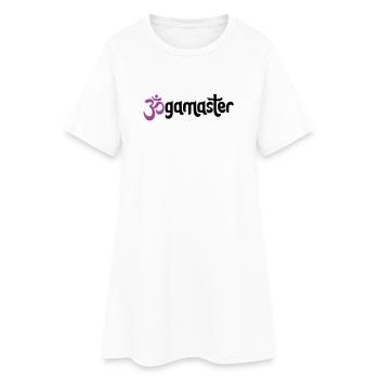 Jogamaster - Typographique OM (3 couleurs) - Robe T-shirt Femme - blanc - Devant