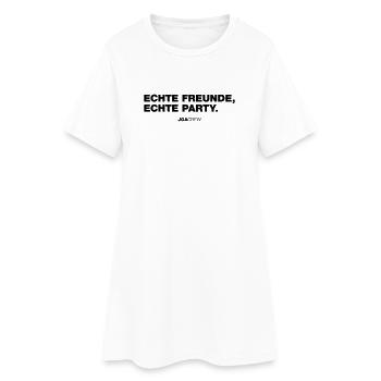 Echte Freunde (JGA - Jungesellenabschied) - Frauen T-Shirt-Kleid - Weiß - Vorne