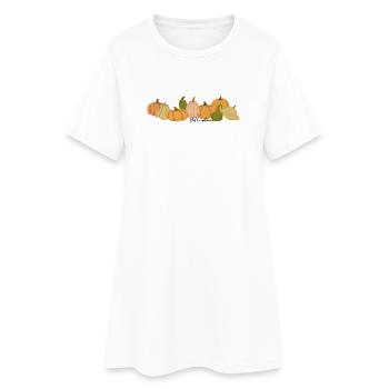 Hello autumn - Frauen T-Shirt-Kleid - Weiß - Vorne