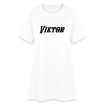 Viktor - Robe T-shirt Femme - blanc - Devant