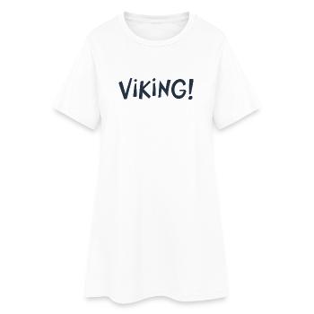 Viking Cri Typo Rugueuse - Robe T-shirt Femme - blanc - Devant