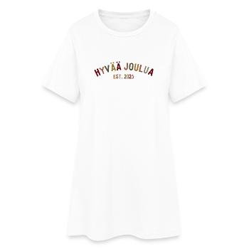 Hyvää Joulua - Fondé en 2025 - Joyeux Noël - Robe T-shirt Femme - blanc - Devant