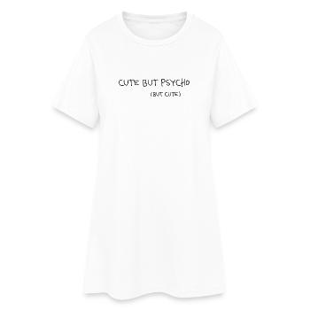 Déclaration minimale mignonne mais psychopathe - Robe T-shirt Femme - blanc - Devant