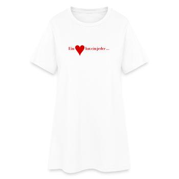 Tout le monde a un cœur – Chemise humoristique Skat - Robe T-shirt Femme - blanc - Devant