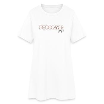 Fussball papa - Frauen T-Shirt-Kleid - Weiß - Vorne