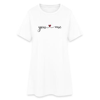 You and me - Women’s T-Shirt Dress - white - Front