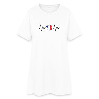 Pulsation Tricolore France - Flag France - Women’s T-Shirt Dress - white - Front