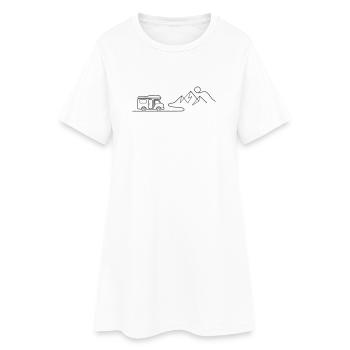 Tournée des montagnes Campper - Robe T-shirt Femme - blanc - Devant