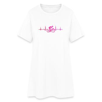 Idée cadeau pour un vélo de route avec vélo de route - Robe T-shirt Femme - blanc - Devant