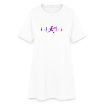 Idée cadeau pour les fans du club de padel avec accessoires de padel - Robe T-shirt Femme - blanc - Devant