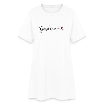 Jardinier - Robe T-shirt Femme - blanc - Devant