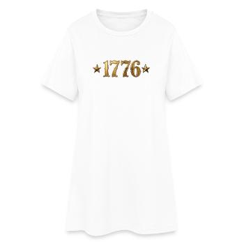 Étoiles d’or de 1776 Patriotiques - Robe T-shirt Femme - blanc - Devant
