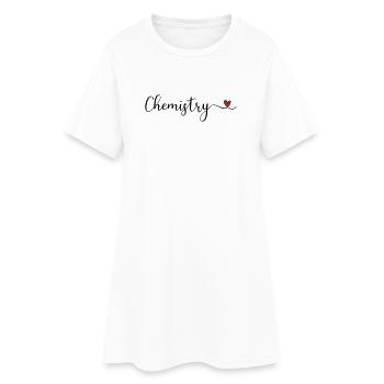 Chemistry with Heart Lettering - Women’s T-Shirt Dress - white - Front