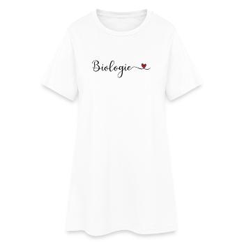 Biologie - Frauen T-Shirt-Kleid - Weiß - Vorne