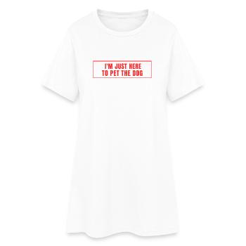 Chemise de caresse pour chiens - Robe T-shirt Femme - blanc - Devant