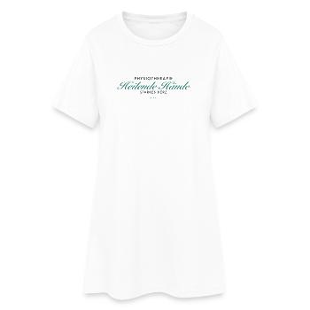 Heilende Hände – Starkes Herz - Frauen T-Shirt-Kleid - Weiß - Vorne