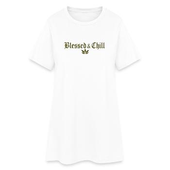 Motif chill - Robe T-shirt Femme - blanc - Devant