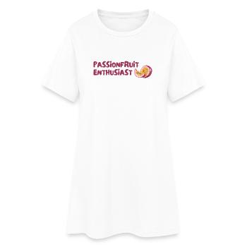 Passionsfrucht Enthusiast - Frauen T-Shirt-Kleid - Weiß - Vorne