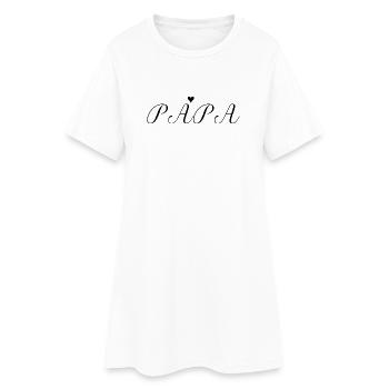 Papa Herz Elegante Typografie - Frauen T-Shirt-Kleid - Weiß - Vorne