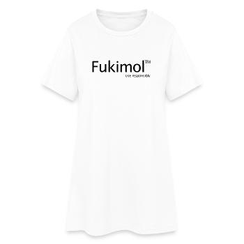 Je m’en fiche, Fukimol, les hommes drôles sont inappropriés - Robe T-shirt Femme - blanc - Devant