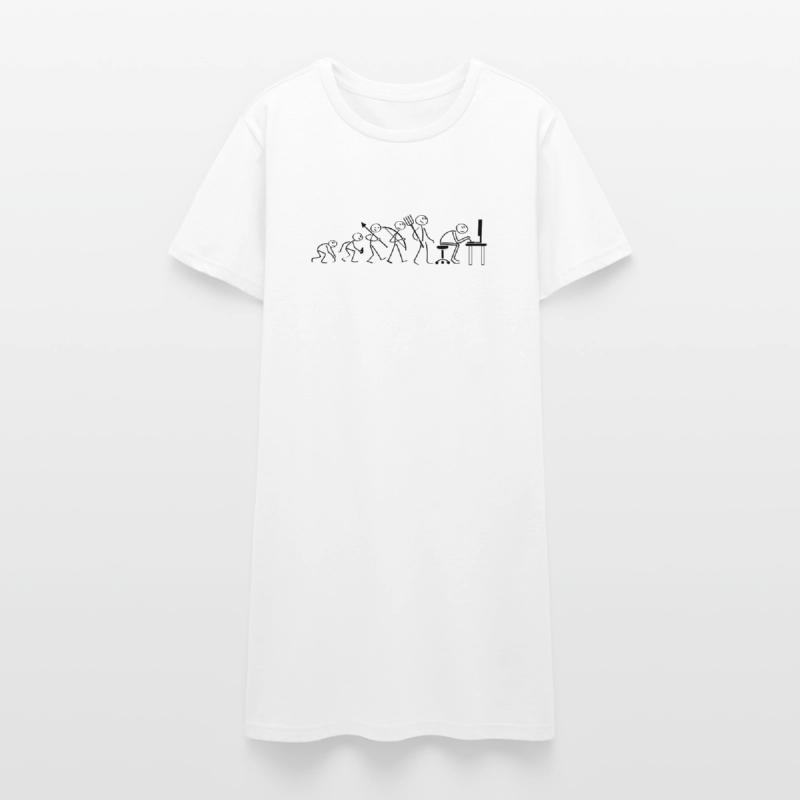 Evolution Computerarbeit Frauen T-Shirt-Kleid