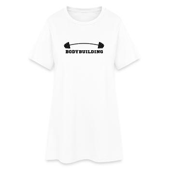 culturiste, musculation,fitness,entraînement,bête - Robe T-shirt Femme - blanc - Devant