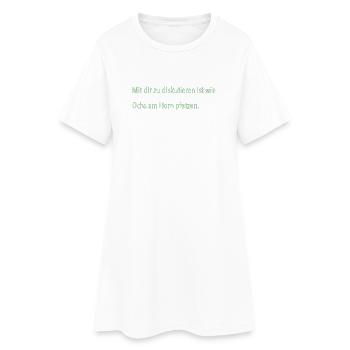 IMG 7291 - Frauen T-Shirt-Kleid - Weiß - Vorne