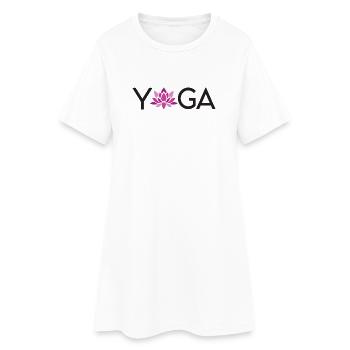 Yoga - Robe T-shirt Femme - blanc - Devant