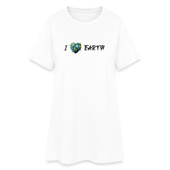 J’aime la terre - Robe T-shirt Femme - blanc - Devant